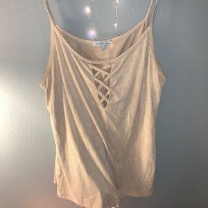 Tan suede tank